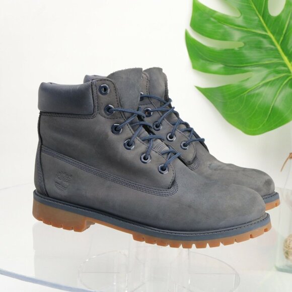 Timberland Mens Waterproof Boot Size 7 Premium 6Inch Blue Leather Insulated - Picture 12 of 12